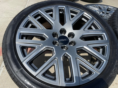 24" GMC Yukon Sierra DENALI OEM wheels rims tires 2023 2024 2025 2026 2027 NEW Texas Truck Tire