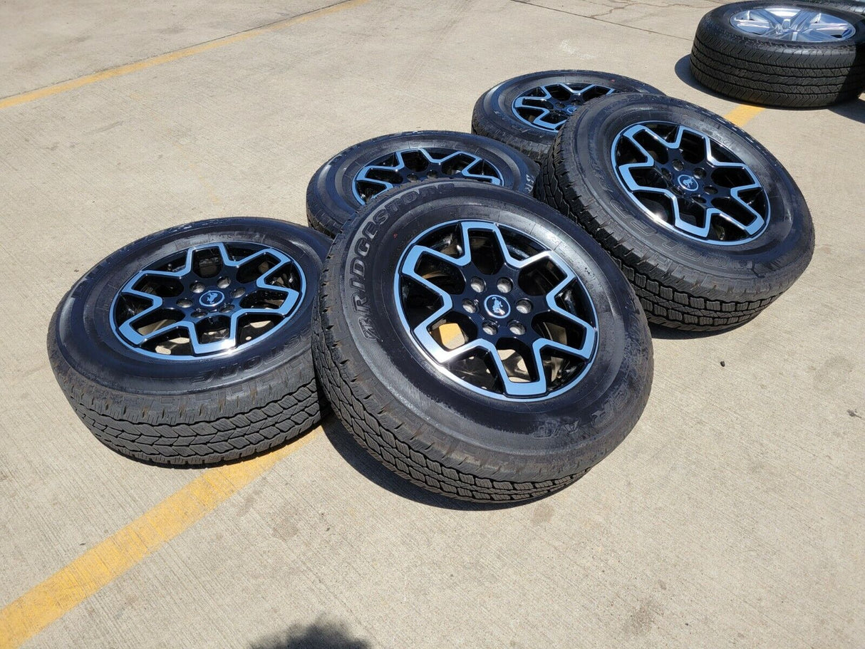 18" Ford Bronco wheels rims black 95213 Ranger tires tires BRIDGESTONE A/T Texas Truck Tire