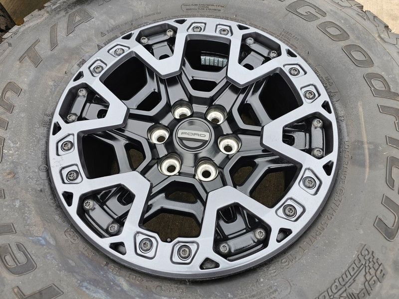 (5) 17" Ford F-150 Raptor R OEM BEADLOCK rims wheels 2024 2025 2026 BFG NEW Texas Truck Tire
