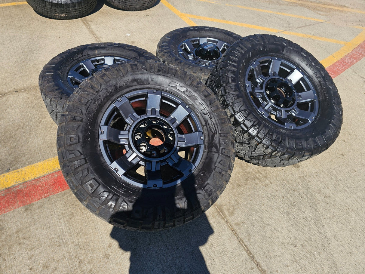 20" Ford F-250 F-350 OEM 10296 10485 Lariat wheels rims NITRO 37" Texas Truck Tire