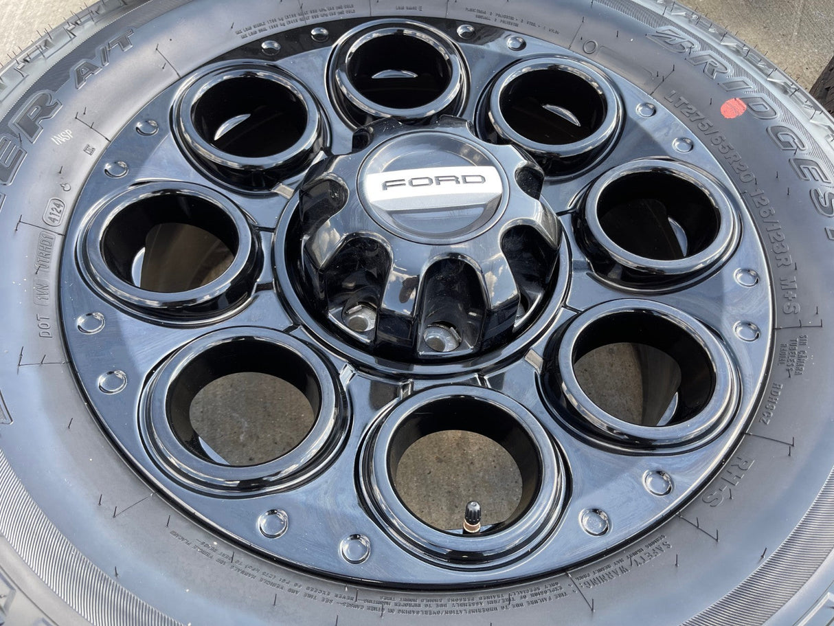 20" Ford F-250 F-350 OEM black Lariat 10299 10484 wheels rims 2024 2025 2026 NEW Texas Truck Tire