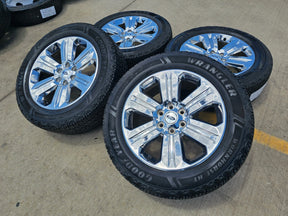 20" Ford F-150 Expedition OEM Lariat rims wheels 10171 tires CHROME NICE SET Texas Truck Tire