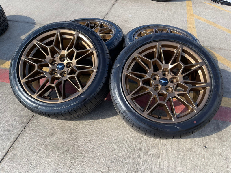 19" Ford Mustang GT Track Pack OEM 10600 10603 Bronze wheels rims 2025 2026 NEW Texas Truck Tire