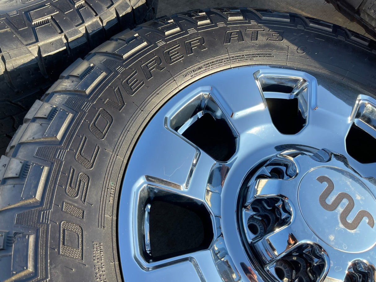 20" Ford F-250 F-350 OEM KING RANCH 10295 25085 10552 chrome wheels rims tires Texas Truck Tire