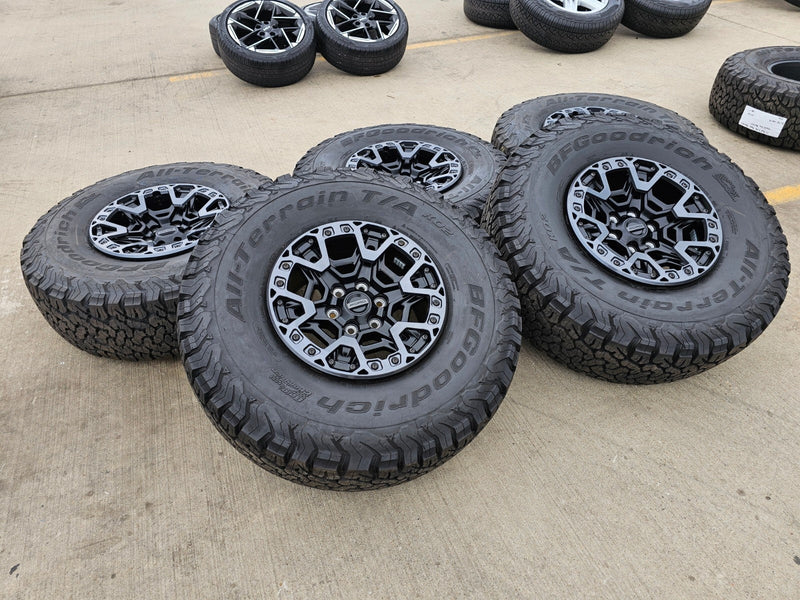 (5) 17" Ford F-150 Raptor R OEM BEADLOCK rims wheels 2024 2025 2026 BFG NEW Texas Truck Tire