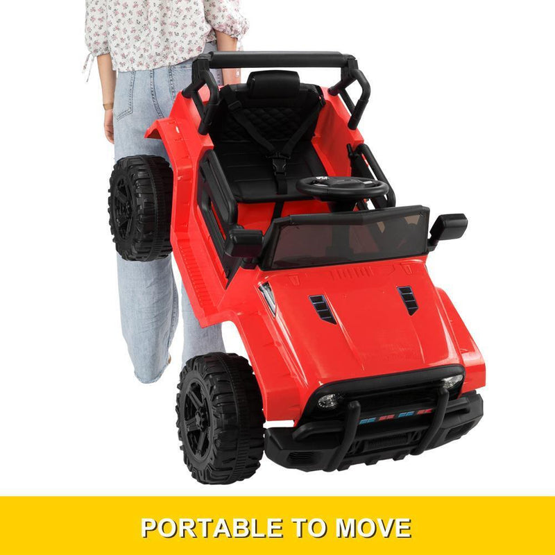 12V Kids Ride On Car Truck Toy with Remote Control, Lights, Music, and Safety Features