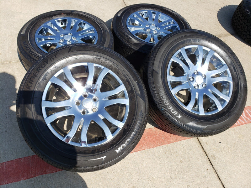 18" Land Rover OEM 72202 CHROME wheels rims Velar Evoque LR2 Discovery Sport Texas Truck Tire