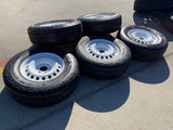 17" INEOS Grenadier OEM steel wheels rims WHITE tires 2024 2025 2026 NEW Texas Truck Tire