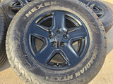 17" Jeep Gladiator BLACK OEM wheels rims 9235 Wrangler 2024 2025 2026 NEW Texas Truck Tire
