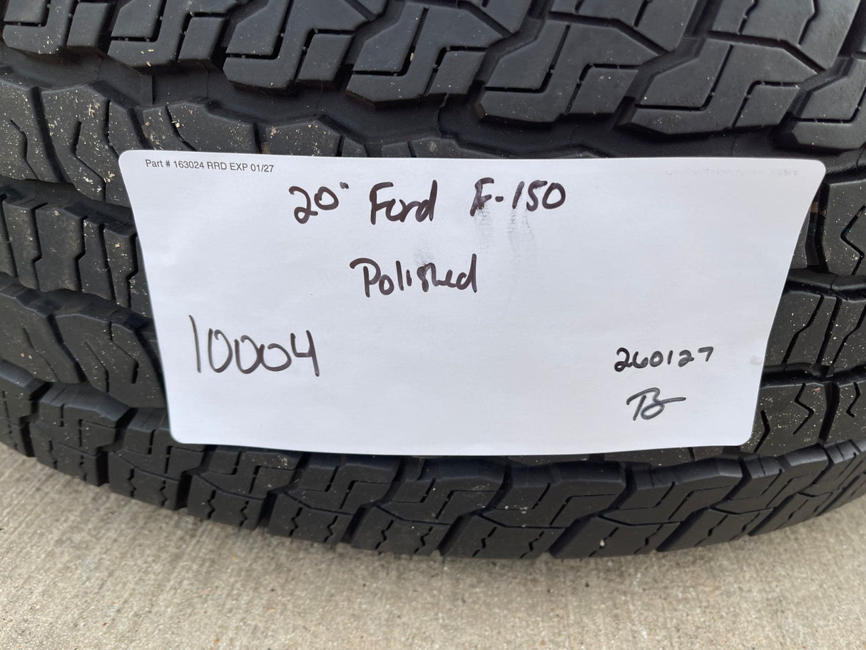 20" Ford F-150 Expedition OEM rims wheels polished 10004 tires GOODYEAR A/T Texas Truck Tire