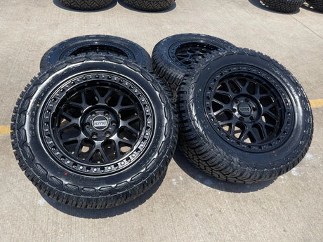 20x9 20" KMC KM549 Ford Expedition F-150 6x135 wheels rims tires 33" NEW Texas Truck Tire
