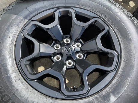 18" Dodge Ram 1500 TRX RHO Black OEM 66002 wheels rims HANKOOK A/T2 35" Texas Truck Tire