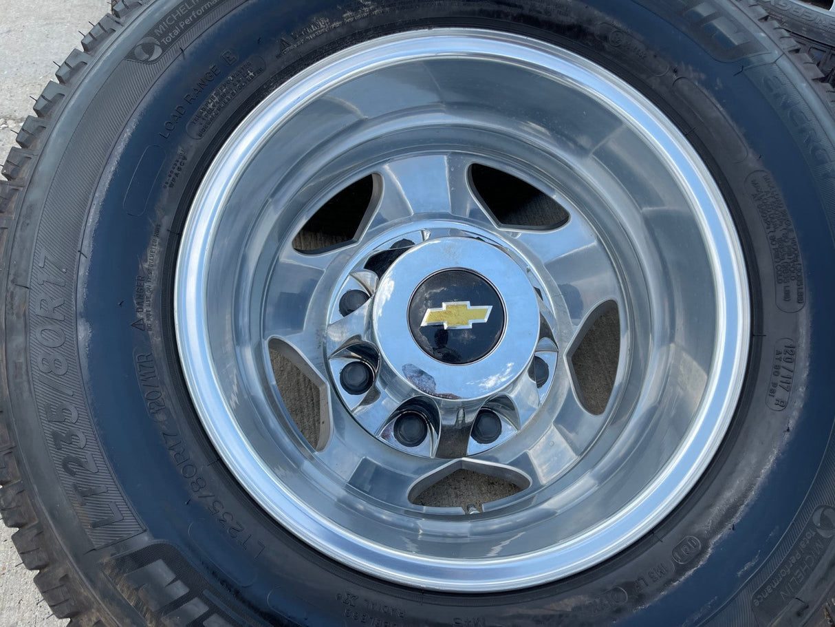 17" Chevy Silverado GMC Sierra 3500 Dually rims wheels OEM 5519 5520 NEW Texas Truck Tire