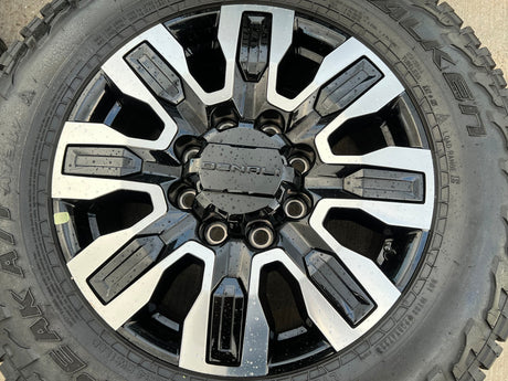 20" GMC Sierra AT4X 2500 3500 OEM wheels rims 5958 14138 Chevy Silverado FALKEN Texas Truck Tire
