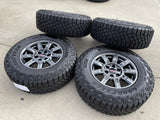 18" GMC Sierra AT4X Chevy Silverado OEM 14131 wheels rims 2025 2026 GOODYEAR M/T Texas Truck Tire