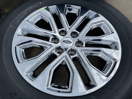 20" Ford F-150 LARIAT Limited OEM 10619 rims wheels CHROME Expedition 2026 NEW Texas Truck Tire