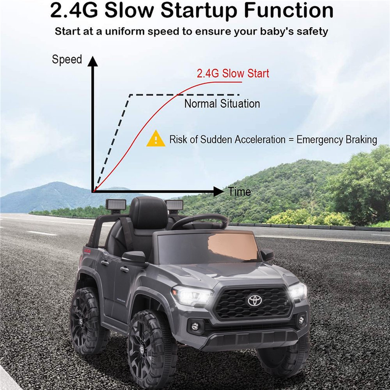 12V Powered Ride on Toy Cars for Boys - Toyota Tacoma Style with Remote Control