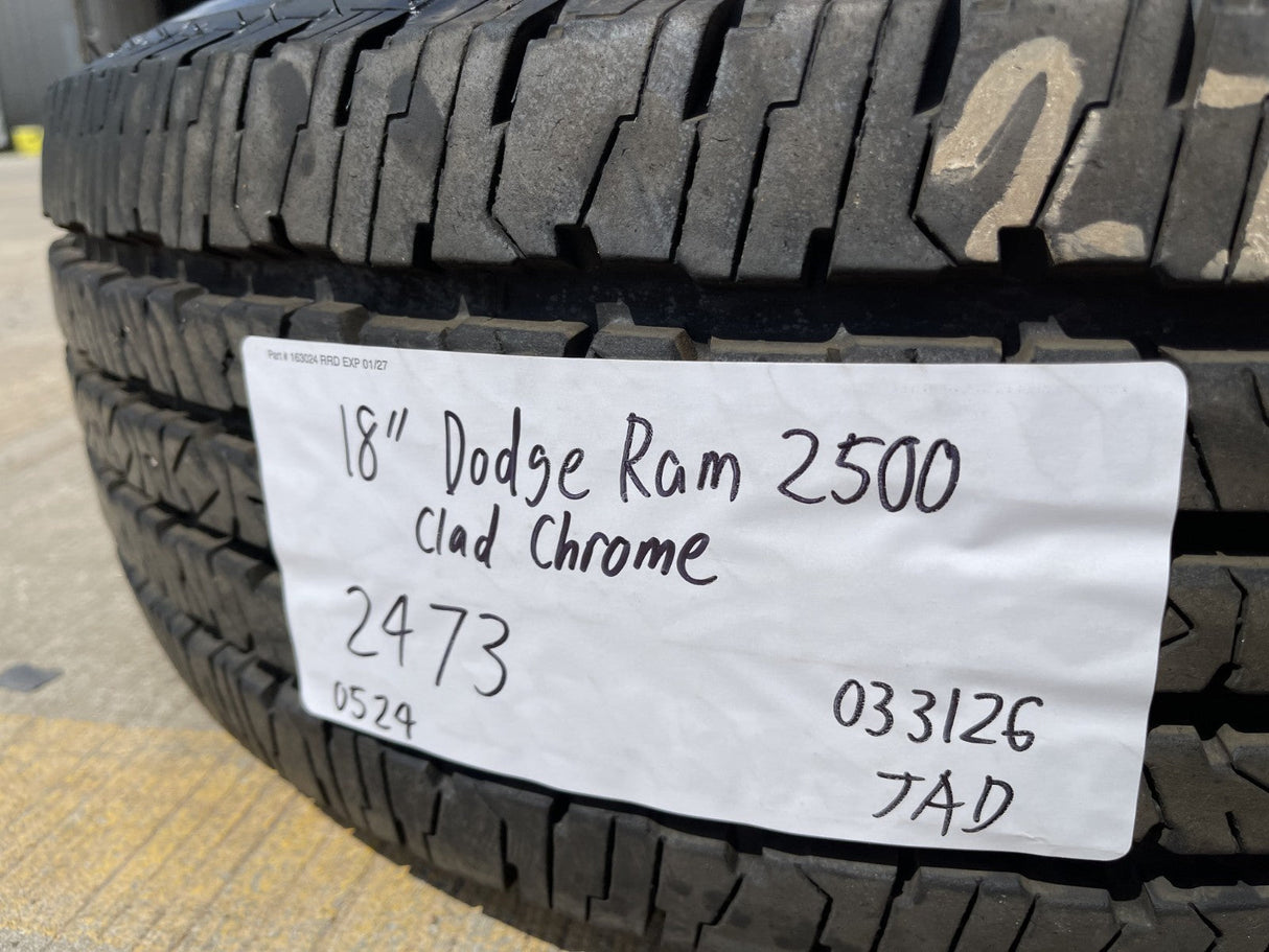 18" Dodge Ram 2500 3500 STEEL OEM 2473 wheel rim spare 2024 2025 2026 Firestone Texas Truck Tire