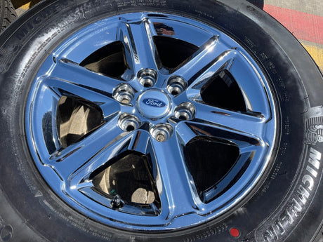 18" Ford F-150 Lariat OEM 10613 95922 CHROME rims wheels Expedition MICHELIN NEW Texas Truck Tire