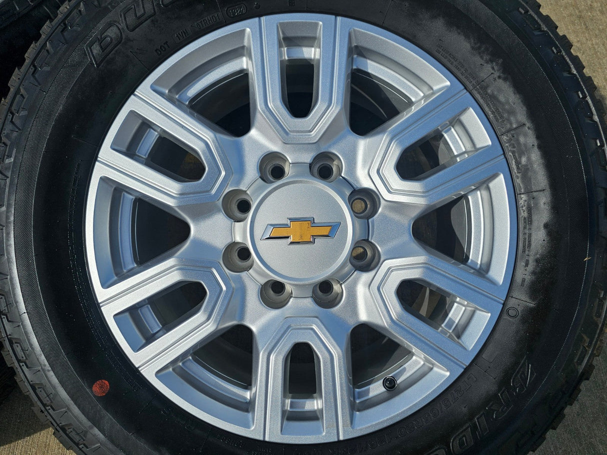 20" GMC Sierra AT4 2500 3500 OEM wheels rims 5950 Silverado BRIDGESTONE DUELER Texas Truck Tire