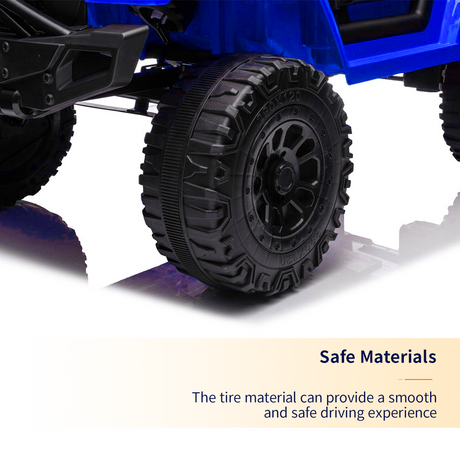 Blue Kids Electric Ride-On Car with Remote Control and MP3 Player