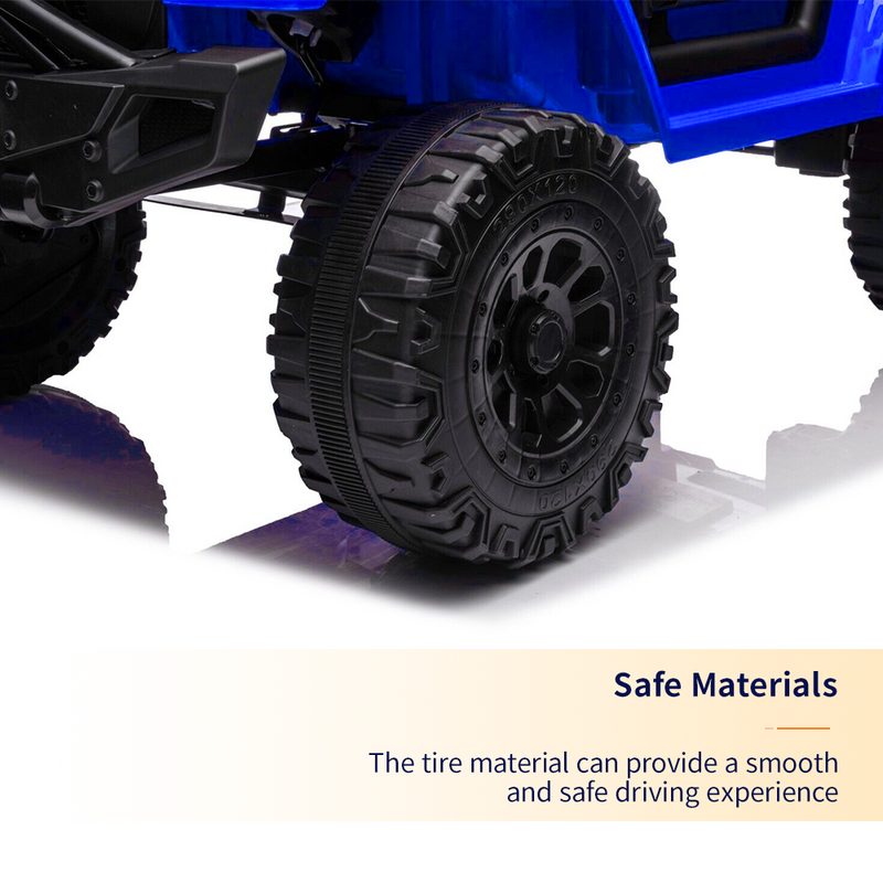 Blue Kids Electric Ride-On Car with Remote Control and MP3 Player