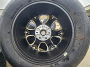 20" Dodge Ram 1500 OEM Laramie Black 2680 wheels rims 2024 2025 2026 BRIDGESTONE Texas Truck Tire