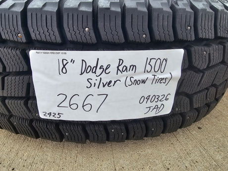 18" Ram 1500 OEM 2667 stock wheels rims SNOW tires 2022 2023 2024 2025 2026 Texas Truck Tire