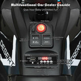 Kids Ride-On Toy Vehicle Quad ATV 14" - Black, MP3 Player, LED Lights - Suitable for 3+ Years