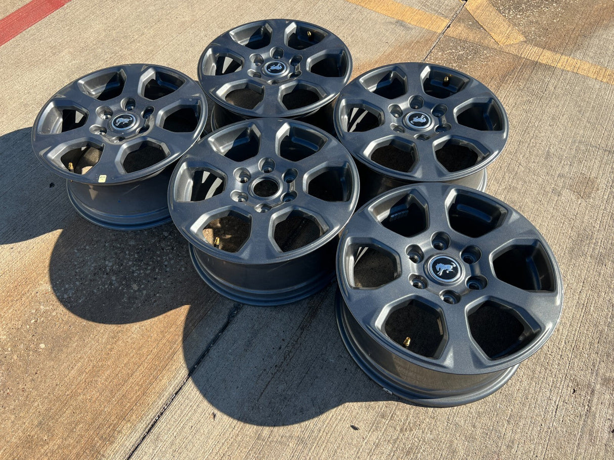 (5) 17" Ford Bronco 2023 2024 2025 2026 wheels rims 10384 OEM Ranger GRAY NEW Texas Truck Tire