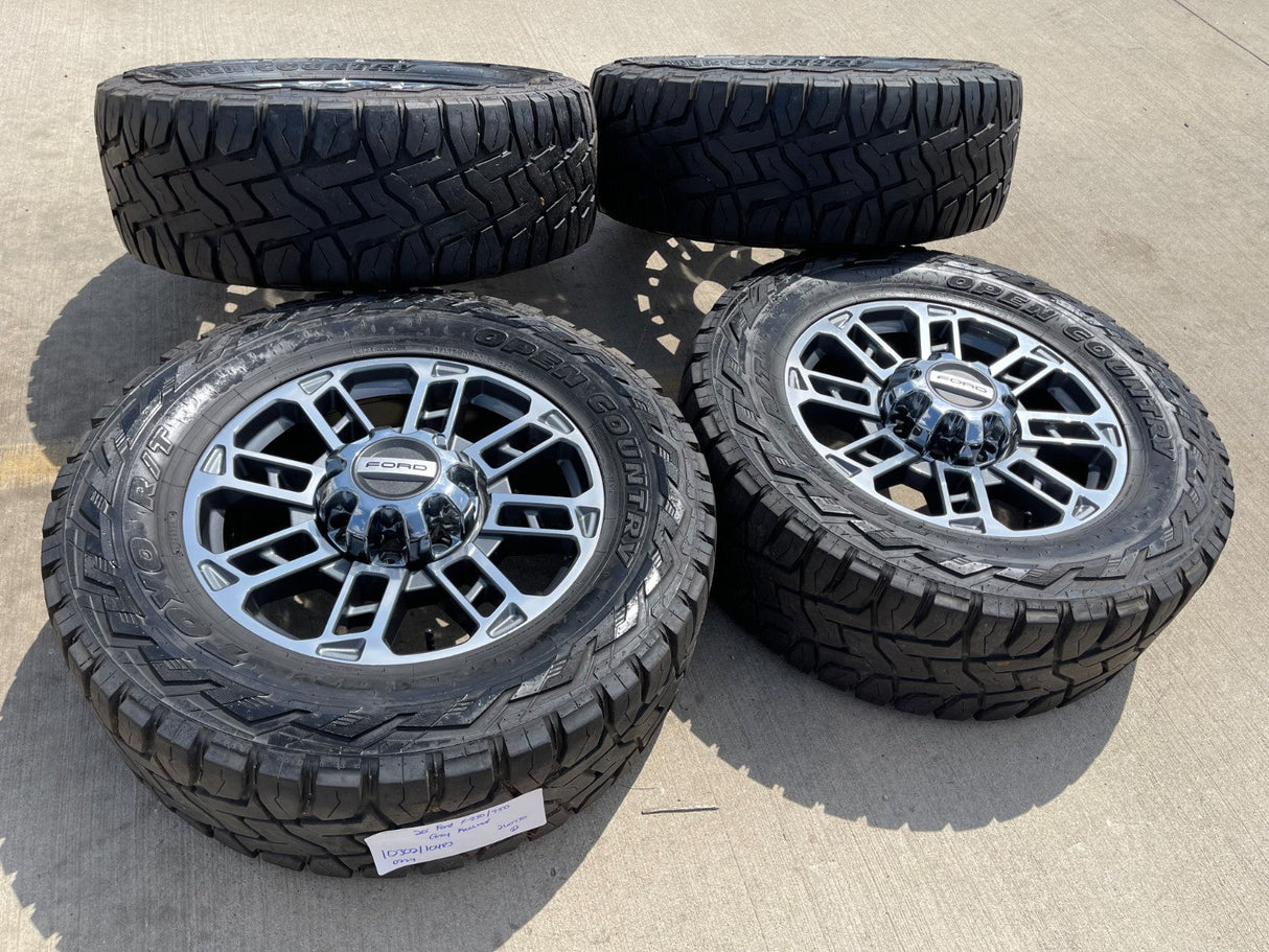 20" Ford F-250 F-350 OEM 10302 10483 LIMITED wheels rims 2024 2025 2026 TOYO 35" Texas Truck Tire