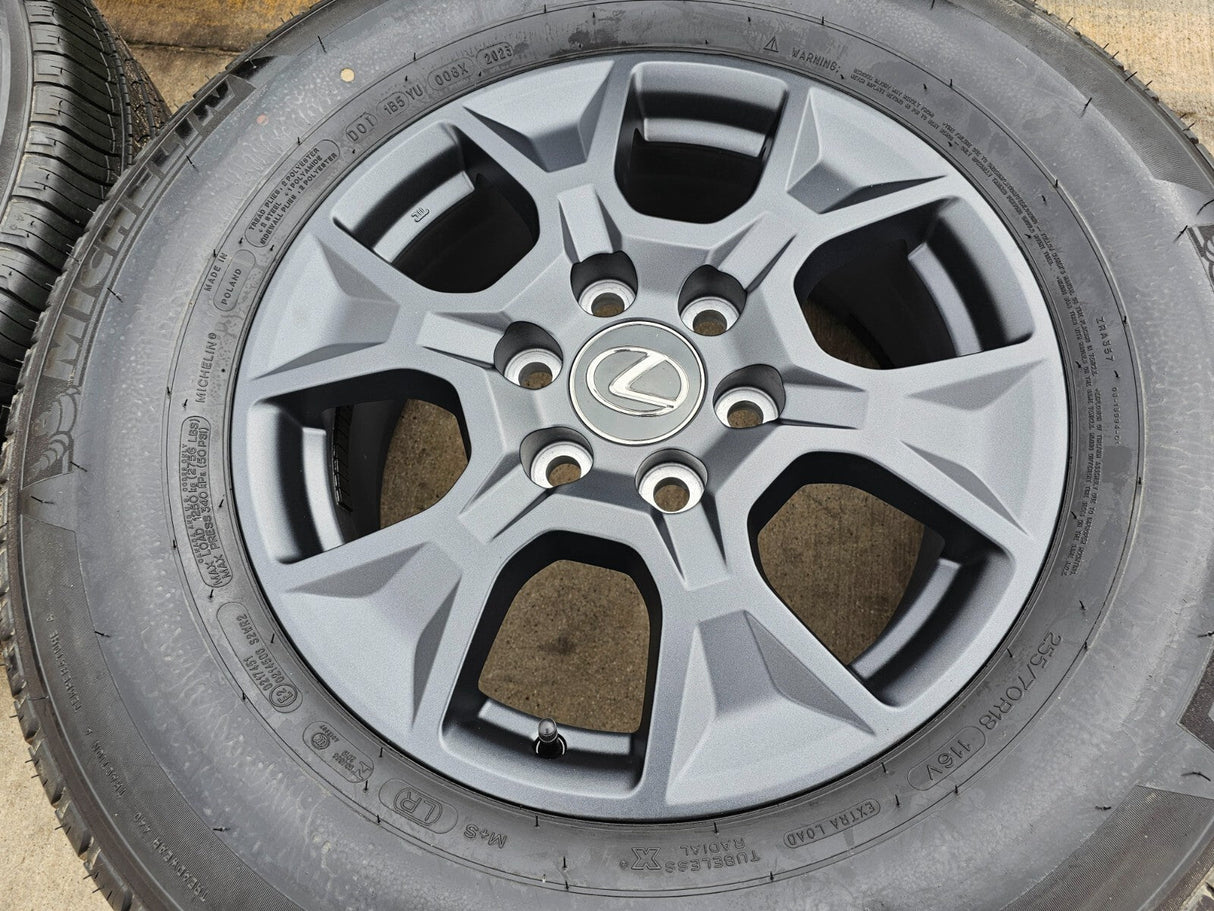 18" Lexus GX550 OEM 10544 wheels rims Land Cruiser Tundra Sequoia NEW MICHELIN Texas Truck Tire
