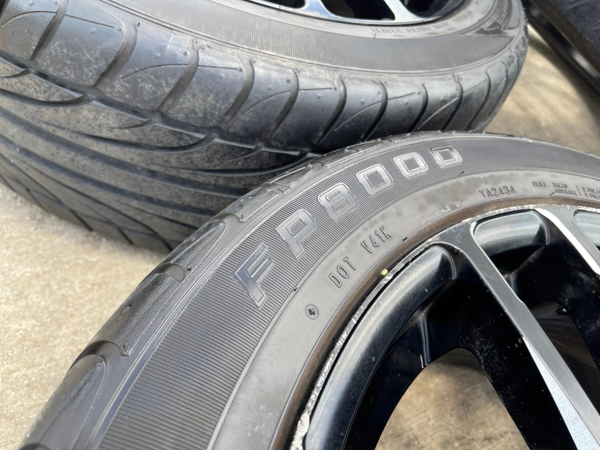 18x8 18" Lorenzo WL036 wheels rims tires 5x4.5 5x114.3 Camry Accord Mustang Texas Truck Tire