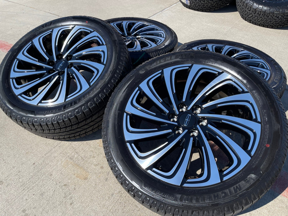 22" Lincoln Navigator OEM 10666 rims wheels BLACK LABEL 2025 2026 MICHELIN NEW Texas Truck Tire