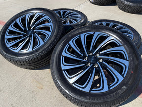 22" Lincoln Navigator OEM 10666 rims wheels BLACK LABEL 2025 2026 MICHELIN NEW Texas Truck Tire