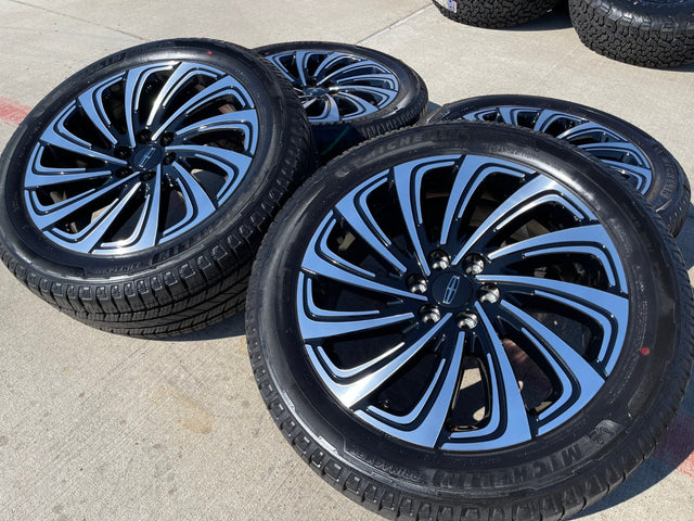 22" Lincoln Navigator OEM 10666 rims wheels BLACK LABEL 2025 2026 MICHELIN NEW Texas Truck Tire