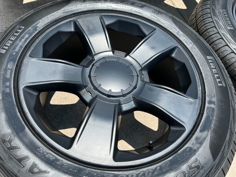 20" Chevy Silverado Tahoe OEM Replica wheels rims black 5651 Texas Truck Tire