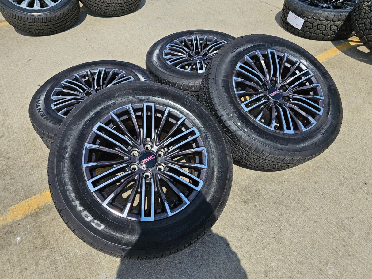 20" GMC Sierra Yukon Chevy Silverado OEM wheels rims 2024 2025 2026 NEW Texas Truck Tire