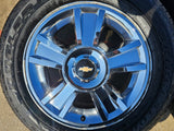 20" Chevy Silverado Tahoe Suburban chrome OEM 5416 wheels rims tires Texas Truck Tire