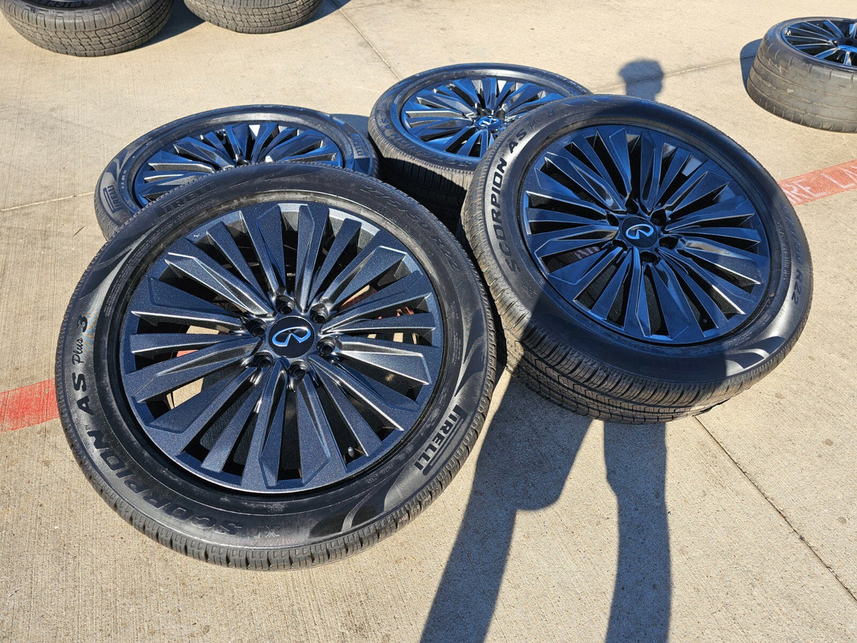 22" Infiniti QX80 QX56 Nissan Titan Armada OEM 94236 wheels rims 2025 2026 NEW Texas Truck Tire