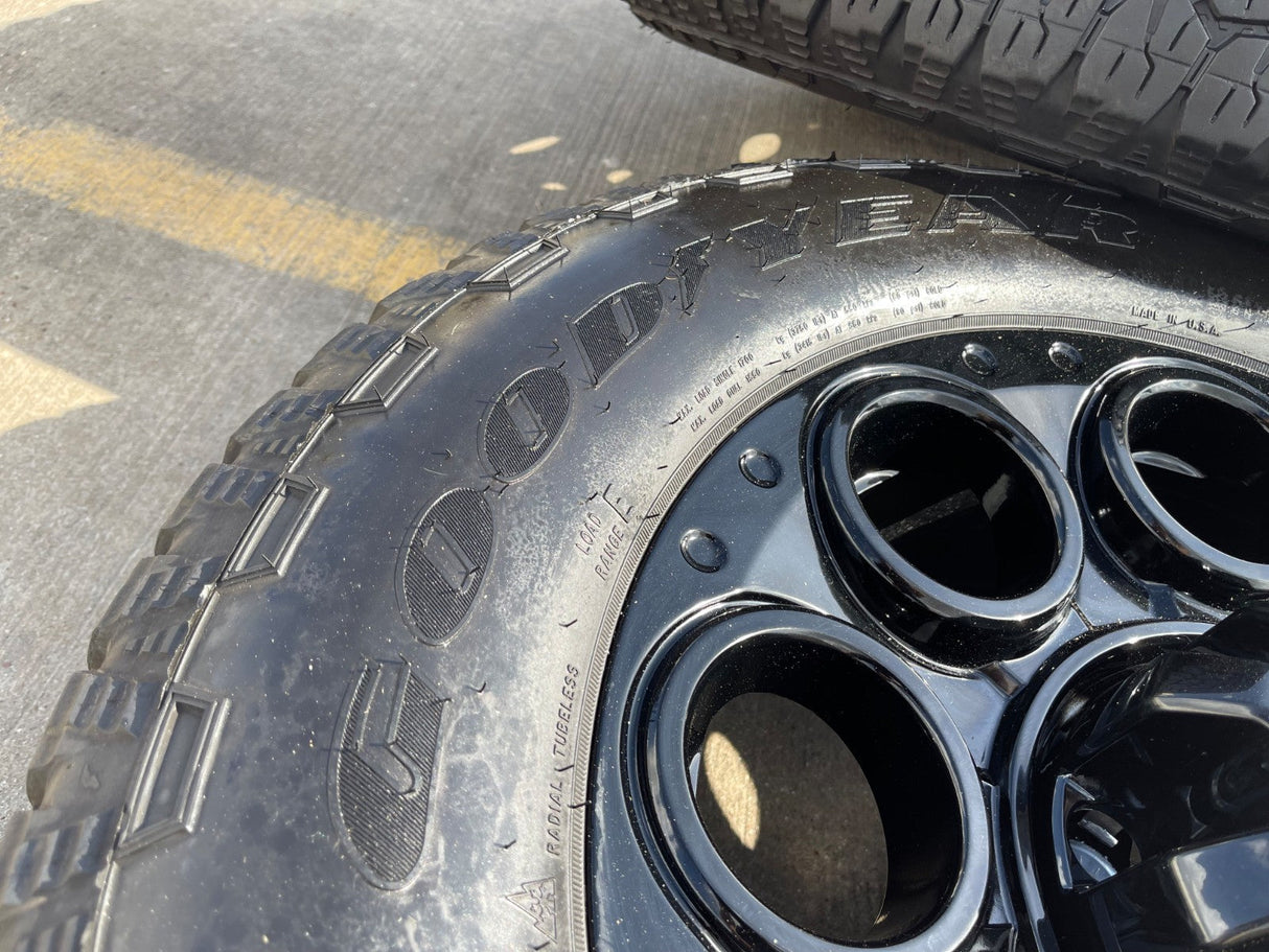 20" Ford F-250 F-350 OEM black Lariat wheels rims 10299 10484 tires DISCOUNTED Texas Truck Tire
