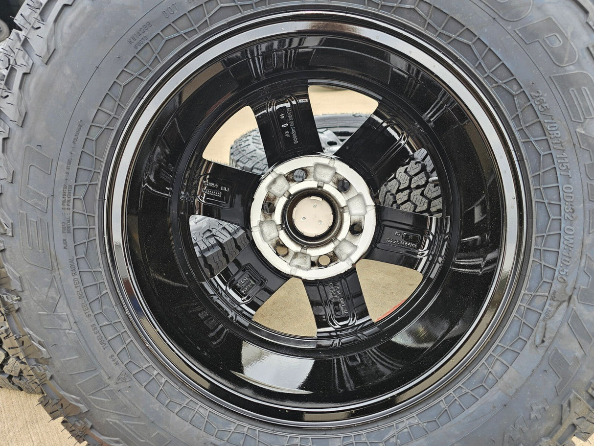 17" Ford F-150 OEM black Tremor rims wheels tires 10339 A/T4 2024 2025 2026 NEW Texas Truck Tire