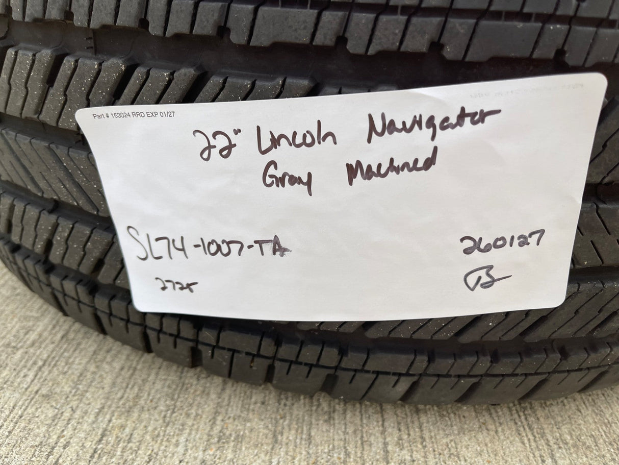 22" Lincoln Navigator OEM 94225 rims wheels BLACK LABEL 2025 2026 MICHELIN Texas Truck Tire