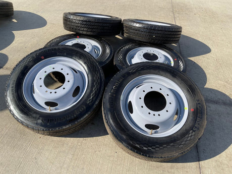 19.5" Ford F-450 Dually F-550 rims wheels RAM 4500 OEM 10x225 CONTINENTAL NEW Texas Truck Tire