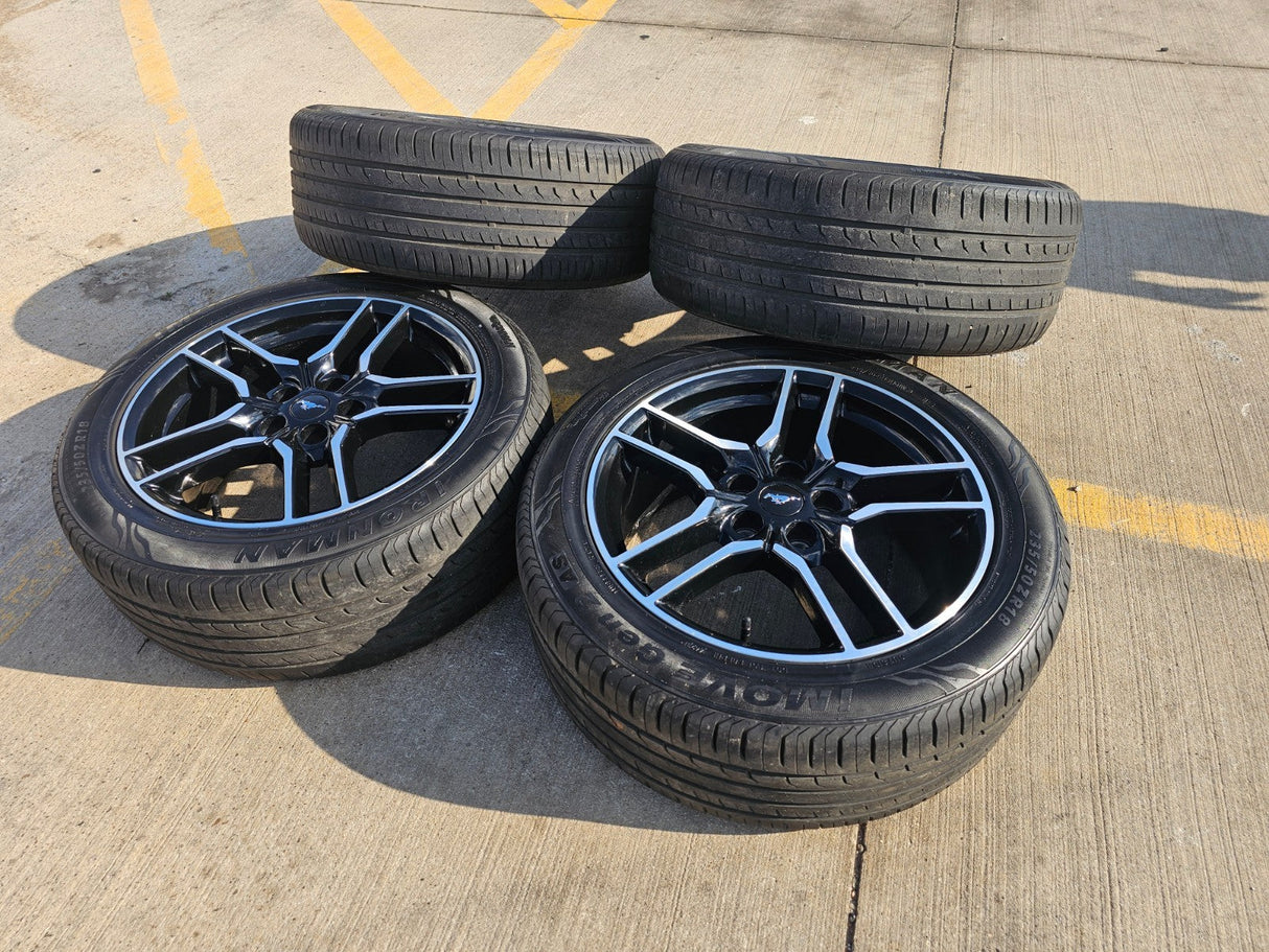 18" Ford Mustang GT OEM BLACK wheels rims 10157 tires 2022 2023 2024 2025 2026 Texas Truck Tire