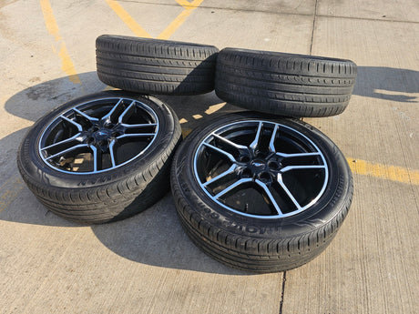 18" Ford Mustang GT OEM BLACK wheels rims 10157 tires 2022 2023 2024 2025 2026 Texas Truck Tire