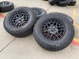 18" Toyota Tundra TSS T FORCE TRD OEM black wheels rims Sequoia 2025 NEW 35" Texas Truck Tire