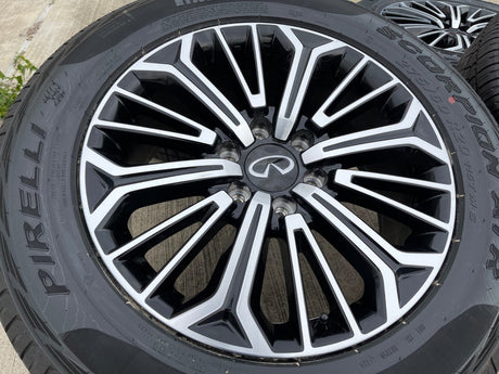 20" Nissan Titan PRO-4X Armada OEM wheels rims tires black 2024 2025 2026 NEW Texas Truck Tire
