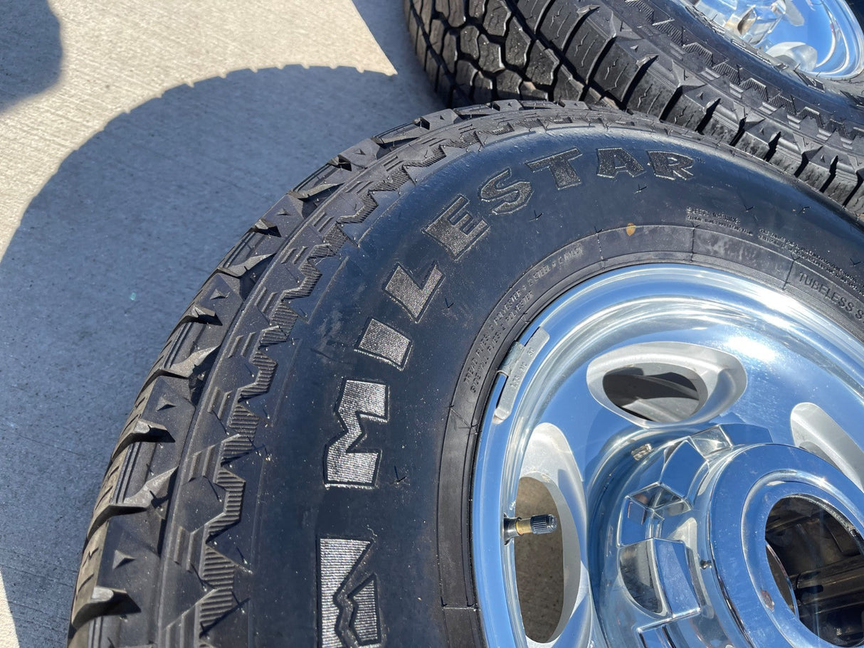 16" Ford F-250 F-350 Excursion OEM 3408 polished wheels rims tires Texas Truck Tire