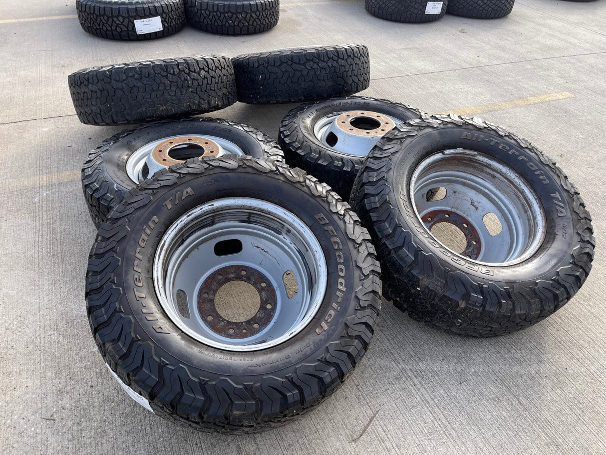 (6) 17" Ford F-350 Dually OEM rims wheels 3615 99016 tires BFG KO2 A/T Texas Truck Tire